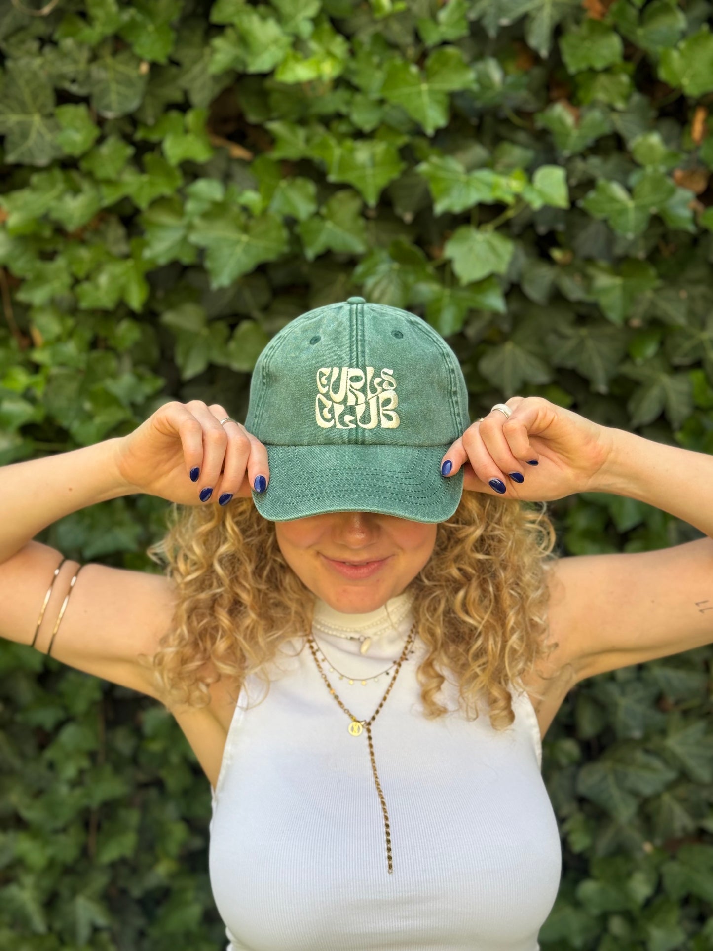 Curls Club Vintage Cap - Wine Bottle Green