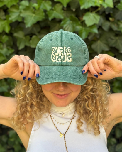 Curls Club Vintage Cap - Wine Bottle Green