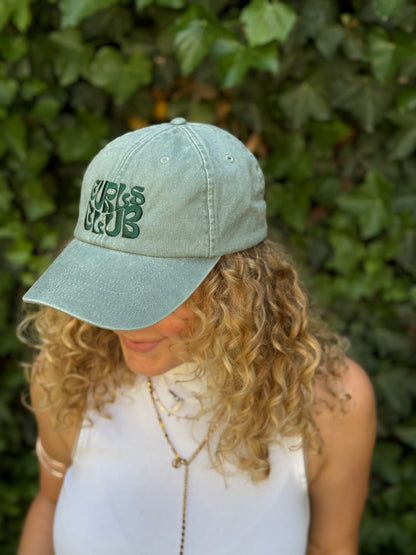Curls Club Vintage Cap - Green to Green