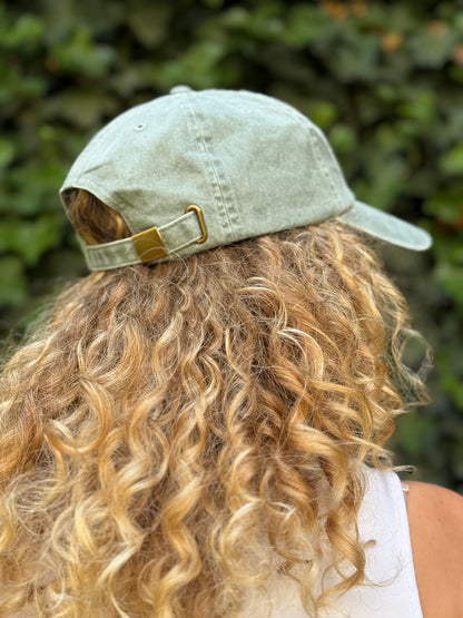 Curls Club Vintage Cap - Green to Green