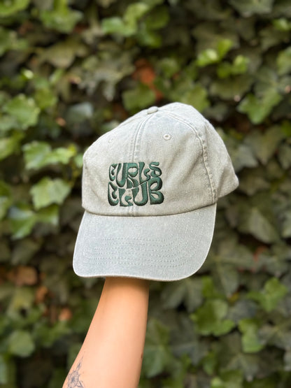 Curls Club Vintage Cap - Green to Green