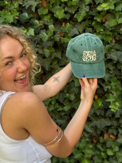 Curls Club Vintage Cap - Wine Bottle Green